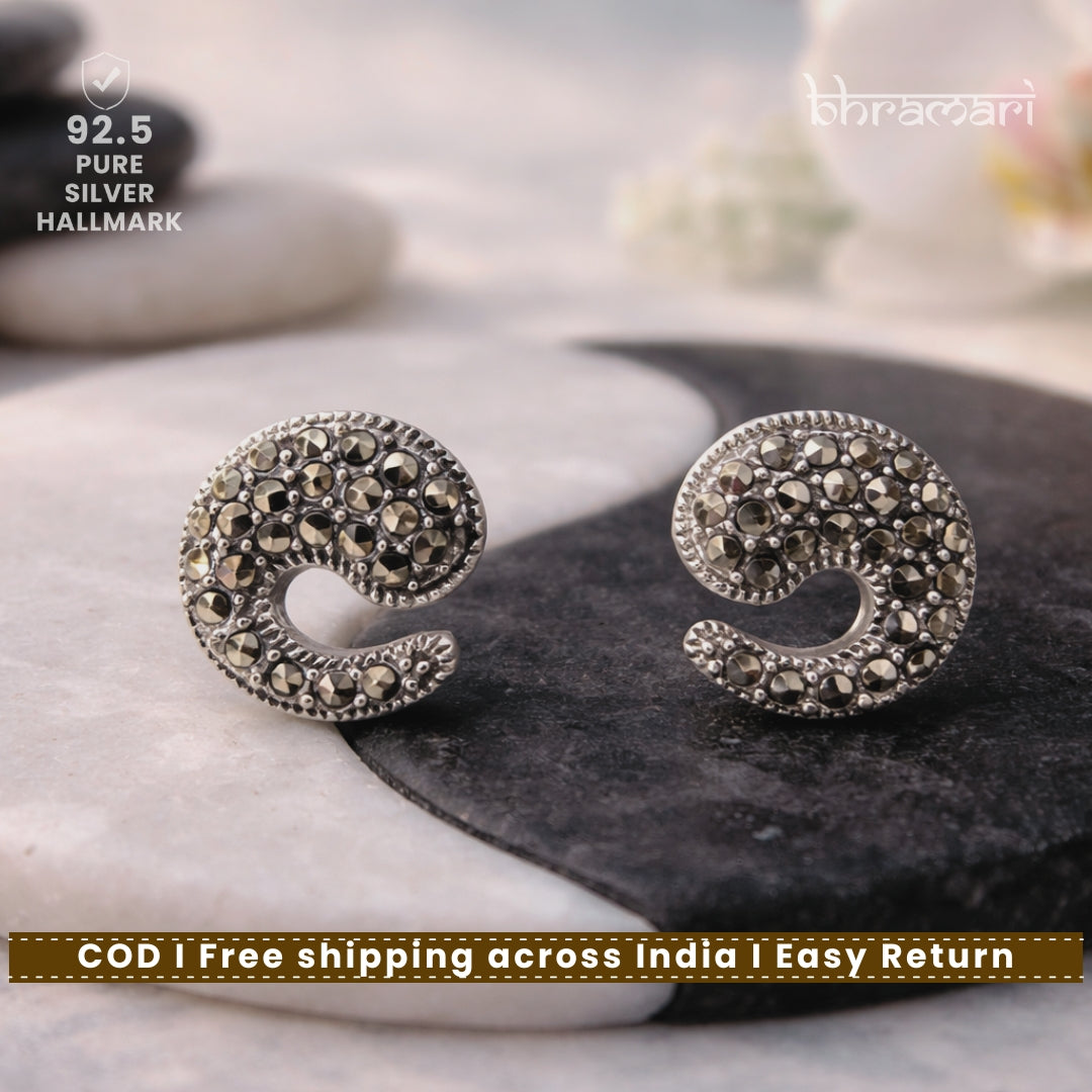 Silver SwissMarka Yin-Yang Stud