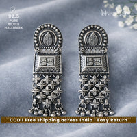 Leaf on square Jaali Jhumka