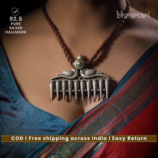 Double Peacock Stambh Pendant