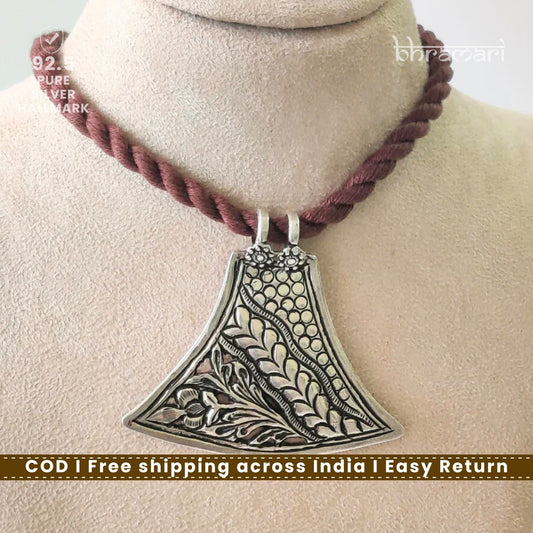 Chitai Heart and Flower Pendant