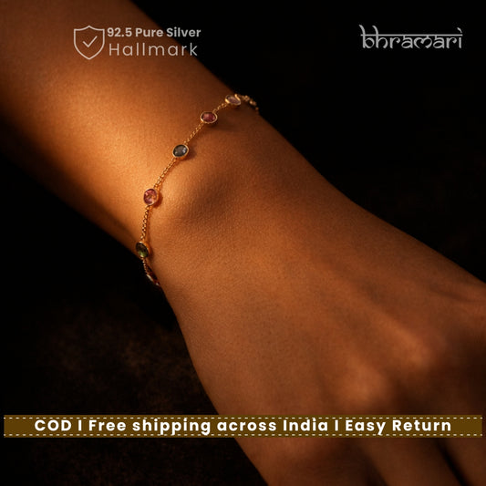 Tourmaline Bracelet in 18kt Gold plating