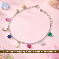 Bulbul Moon Charm Bracelet