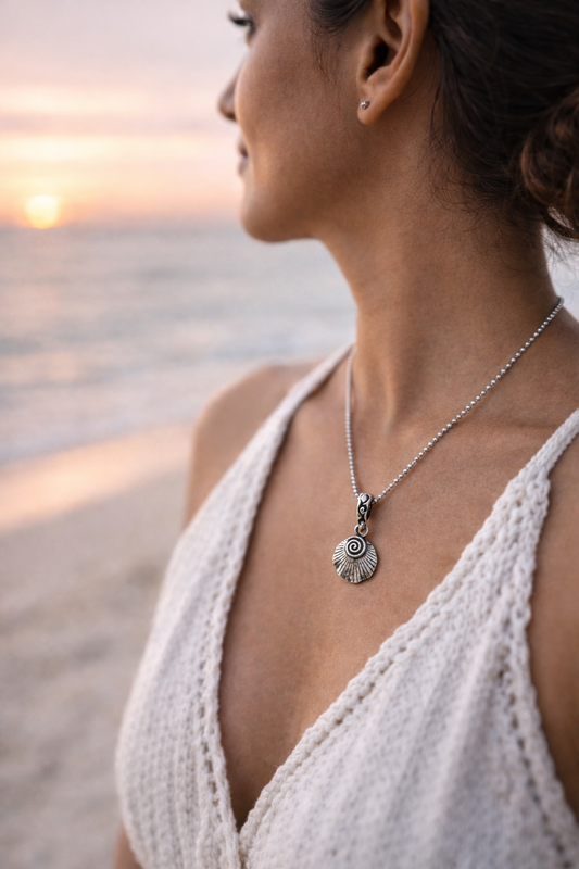 Silver Sea Shell Pendant