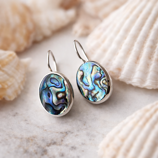 Silver Abalone Wave Hooks