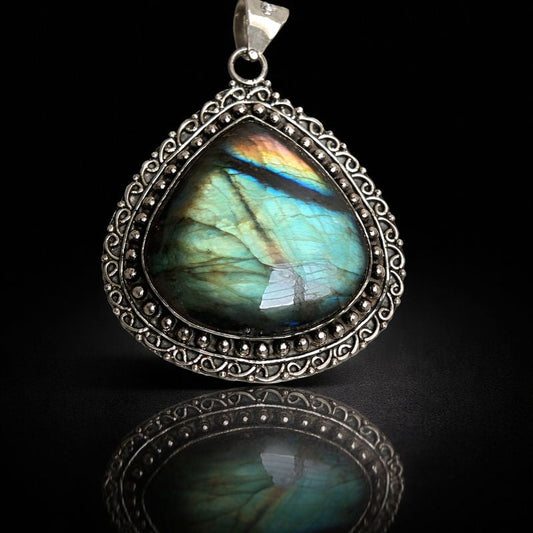 New Zealand Silver Abalone Pendant Big