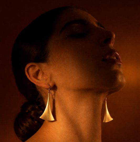 18kt Gold plated Petal Danglers